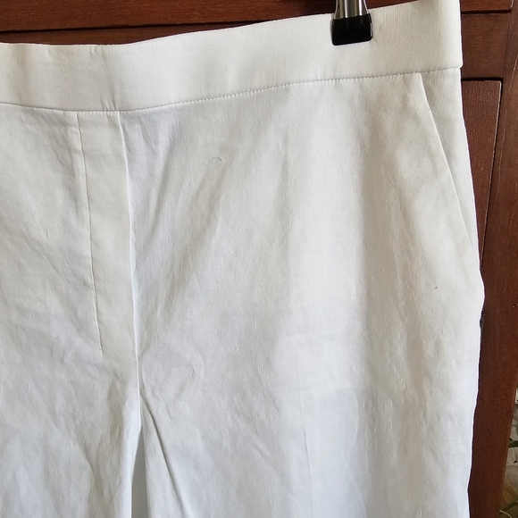 Theory Relaxed Pull-on Pants, White Crunch Size 12 Nwt - Picture 8 of 16